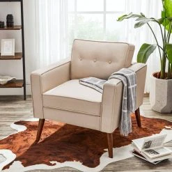 VASAGLE Relaxsessel »LAC003G01 LAC003M01«, Fernsehsessel, Loungesessel, mit Sitzkissen, für Wohnzimmer, Büro Beige, Grau -Vasagleau Geschaft 002fc62b 7ffa 4198 8b74 5f06895c624b