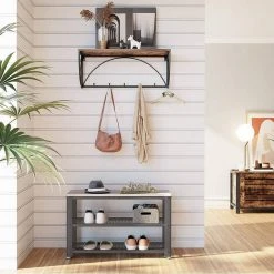 VASAGLE Schuhbank »LBS73 LBS74 LBS078«, Schuhregal mit Sitzfläche, Schuhablage, Flur, verschiedene Größen, vintage Grau -Vasagleau Geschaft 015fd6be 6ef0 4175 9192 f9414ea50178