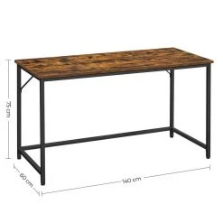 VASAGLE Schreibtisch »LWD41X LWD038 039 041 043«, Computertisch, 80/100/120/140 x 50 x 75 cm, Arbeitszimmer, Büro, einfacher Aufbau, Industrie-Design Grau, Vintage -Vasagleau Geschaft 01aabf58 f14d 49da a044 f7942bca19ba
