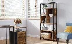 VASAGLE Bücherregal »LBC028B01 LBC027B01«, Bücherschrank, Standregal, für Dekoartikel, Bilderrahmen, Schlafzimmer, Wohnzimmer, vintage -Vasagleau Geschaft 0247538b 1590 4141 9920 1874dc6321fa