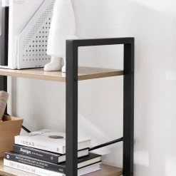 VASAGLE Bücherregal »LLS061B01 LLS60BX LLS060B02 LLS062B01«, Standregal, Stahlgestell, Büro und Flur, Industrie-Design Greige-schwarz, Vintage -Vasagleau Geschaft 027b0af6 81c8 41ed 9190 3e4da9328c60