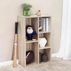 VASAGLE Bücherregal »LBC25WT LBC25NL«, Bücherschrank, 50 x 80 x 24 cm, eiche hell Natur, Weiß