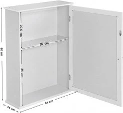 VASAGLE Badezimmerspiegelschrank »LHC001« Spiegelschrank fürs Bad, Badschrank, weiß -Vasagleau Geschaft 066fc007 54e3 45aa b0ad 04bf3debd840