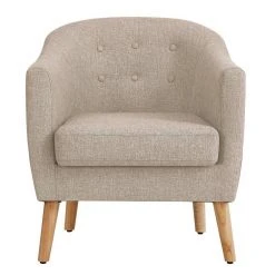 VASAGLE Relaxliege »LAC005G01 LAC005M01«, Loungesessel, mit Sitzkissen, Beine aus Massivholz, modern, für Wohnzimmer, Büro Beige, Grau -Vasagleau Geschaft 0757c882 0cdc 475a 8552 c61755793f26