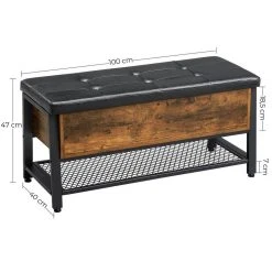 VASAGLE Sitzbank »LSB47BX LSB047B03«, Sitzbank, Eisen, vintage Haselnussbraun -Vasagleau Geschaft 0807da06 9ac5 401d 9fa9 f82d412c8a89