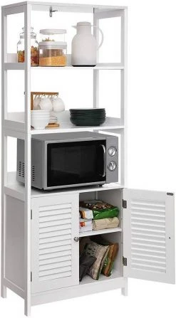 VASAGLE Badkommode »BBC82WT«, Badschrank, Bücherregal, 60 x 32,5 x 154 cm, mattweiß -Vasagleau Geschaft 0834c0cd 382d 4759 8d6f 79d7db03d461