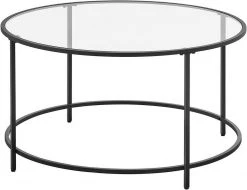 VASAGLE Couchtisch »LGT21G«, Beistelltisch, Glastisch, Sofatisch mit Metallgestell, Hartglas, Ø 84 cm, rund, stabil Gold, Schwarz 39 VASAGLE Couchtisch »LGT21G«, Beistelltisch, Glastisch, Sofatisch mit Metallgestell, Hartglas, Ø 84 cm, rund, stabil Gold, Schwarz -Vasagleau Geschaft 08c19b87 6567 46f2 bff8 c34da16188f8