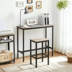 VASAGLE Barhocker »LBC65X LBC065B02«, 2er Set Barstühle, für Küche, Wohnzimmer, Esszimmer, Industrie-Design Greige, Vintage -Vasagleau Geschaft 0c17d1e8 0a69 47db bcee 29ab318c7ebd