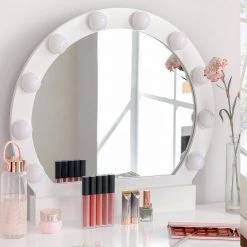 VASAGLE Schminktisch »RDT11WL RDT11BL«, Frisiertisch, Kosmetiktisch, mit Beleuchtung und gepolsterter Hocker Schwarz, Weiß -Vasagleau Geschaft 0d095a33 24cf 4562 82b1 682d822bb9f8