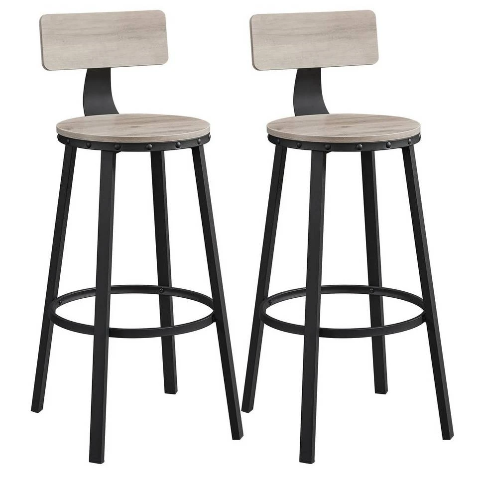 VASAGLE Barhocker »LBC026B01V1/B02/076B01« (2 St), 2er Set Barstühle, Küchenstühle, Sitzhöhe 73 / 62.5 cm, vintage Greige-Schwarz, Vintagebraun-Schwarz 18 VASAGLE Barhocker »LBC026B01V1/B02/076B01« (2 St), 2er Set Barstühle, Küchenstühle, Sitzhöhe 73 / 62.5 cm, vintage Greige-Schwarz, Vintagebraun-Schwarz – Bild 16