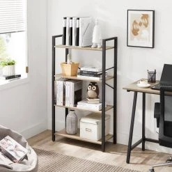 VASAGLE Bücherregal »LLS061B01 LLS60BX LLS060B02 LLS062B01«, Standregal, Stahlgestell, Büro und Flur, Industrie-Design Greige-schwarz, Vintage -Vasagleau Geschaft 0e74b5b6 4ed5 4941 a189 e1f613a7de54