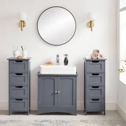 VASAGLE Badkommode »LHC40W LHC040G01«, Badezimmerschrank, Badschrank, weiß Grau, Weiß 32 VASAGLE Badkommode »LHC40W LHC040G01«, Badezimmerschrank, Badschrank, weiß Grau, Weiß -Vasagleau Geschaft 108c61a2 4491 4452 8493 96bef9027a56