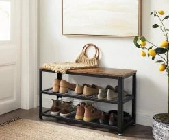 VASAGLE Schuhbank »LBS73 LBS74 LBS078«, Schuhregal mit Sitzfläche, Schuhablage, Flur, verschiedene Größen, vintage Grau -Vasagleau Geschaft 114d1101 bef7 49e1 bda8 b1ac0c50e49e