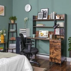 VASAGLE Computertisch »LWD65X«, Schreibtisch mit Regalaufsatz, mit Schrank und Schublade, vintagebraun-schwarz -Vasagleau Geschaft 11d3ef80 40f4 4a7c bdcc 61a1e5b8d55a