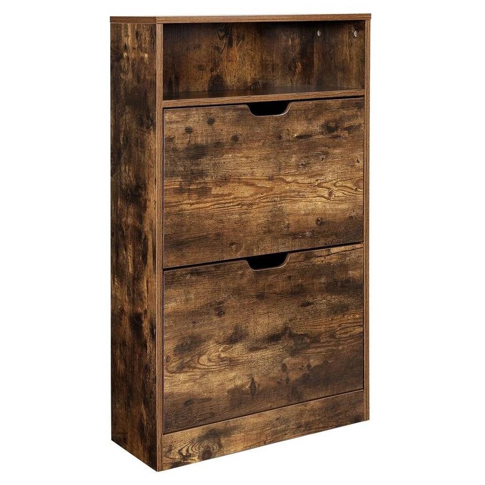 VASAGLE Schuhschrank »LBC040X01 LBC040W01« Schuhregal mit 2 Klappen und mit Zusatzfach, Schuhaufbewahrung, 60 x 24 x 102 cm Vintage, Weiß 3 VASAGLE Schuhschrank »LBC040X01 LBC040W01« Schuhregal mit 2 Klappen und mit Zusatzfach, Schuhaufbewahrung, 60 x 24 x 102 cm Vintage, Weiß