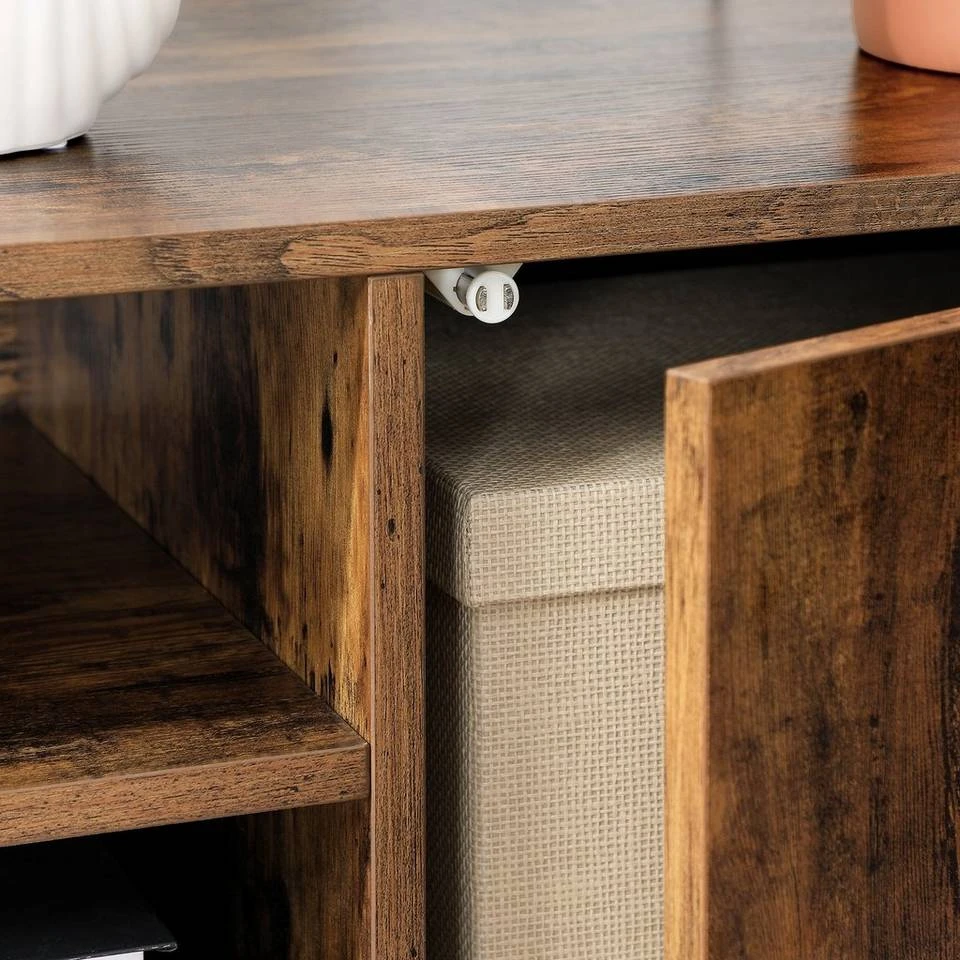 VASAGLE Lowboard »LTV09 LTV120«, Retro TV-Regal, Fernsehtisch, Fernsehschrank, 110/120 x 40 x 49 cm Greige, Vintage, Weiß 17 VASAGLE Lowboard »LTV09 LTV120«, Retro TV-Regal, Fernsehtisch, Fernsehschrank, 110/120 x 40 x 49 cm Greige, Vintage, Weiß – Bild 15