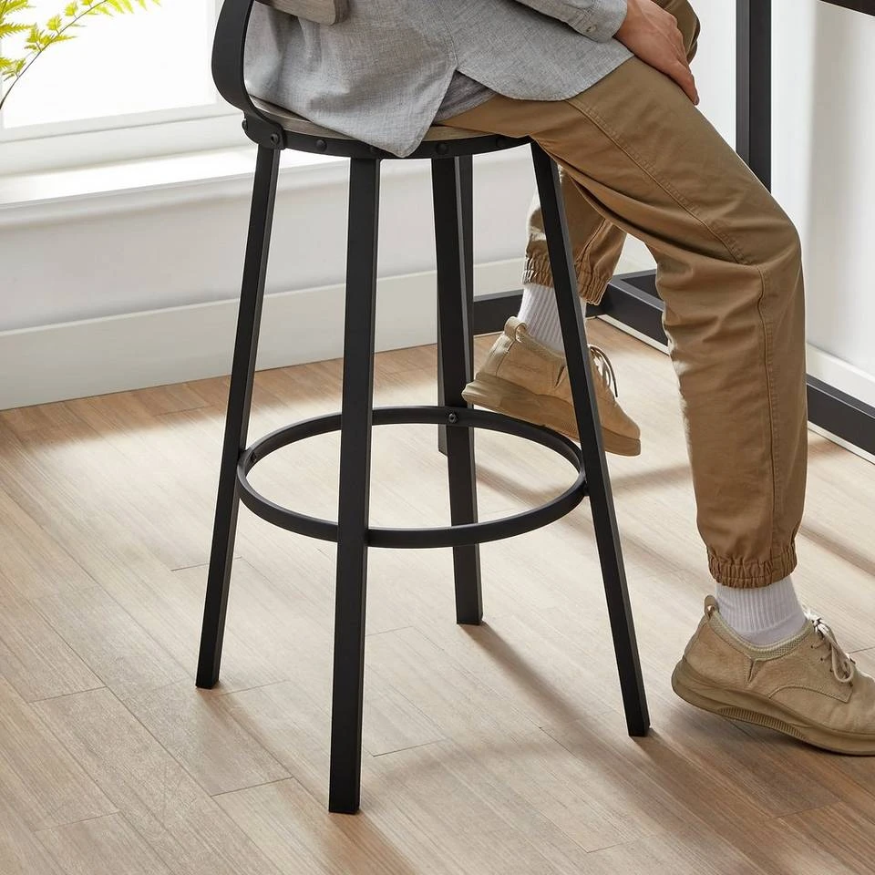 VASAGLE Barhocker »LBC026B01V1/B02/076B01« (2 St), 2er Set Barstühle, Küchenstühle, Sitzhöhe 73 / 62.5 cm, vintage Greige-Schwarz, Vintagebraun-Schwarz 20 VASAGLE Barhocker »LBC026B01V1/B02/076B01« (2 St), 2er Set Barstühle, Küchenstühle, Sitzhöhe 73 / 62.5 cm, vintage Greige-Schwarz, Vintagebraun-Schwarz – Bild 18