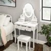 VASAGLE Schminktisch »RDT09WL«, Frisiertisch, Kosmetiktisch mit Beleuchtung, mit Spiegel und Hocker, 5 Schubladen -Vasagleau Geschaft 1ce13de0 a8b8 4047 bafc 9a40238912e7