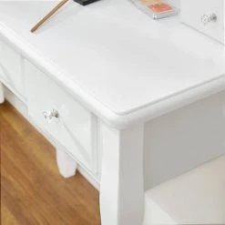 VASAGLE Schminktisch »RDT175W01«, Frisiertisch, Kosmetiktisch mit gepolsterter Hocker, 5 Schubladen, weiß -Vasagleau Geschaft 1e793e95 f846 4530 a2f4 740001adfb66