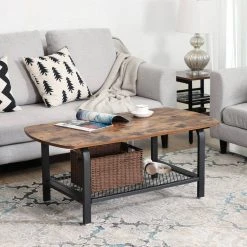 VASAGLE Couchtisch »LCT10X«, Kaffeetisch Metallgestell, vintage