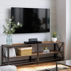 VASAGLE Lowboard »LTV094 / 095B01«, TV-Schrank, Fernsehtisch, TV-Regal, mit Ablagen, Stahlgestell, vintage -Vasagleau Geschaft 23bbc042 c12c 4365 b103 d1a9a32b9162