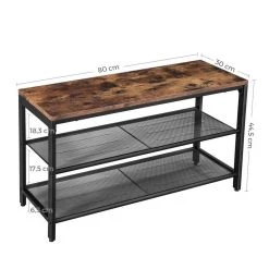 VASAGLE Schuhbank »LBS73 LBS74 LBS078«, Schuhregal mit Sitzfläche, Schuhablage, Flur, verschiedene Größen, vintage Grau -Vasagleau Geschaft 23c778d7 5159 4232 84b7 de653f0fa4bd