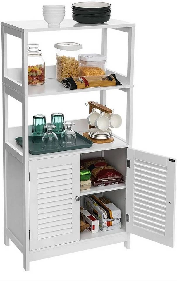 VASAGLE Badkommode »BBC81WT«, Hochschrank, Bücherregal, 60 x 32,5 x 122 cm, weiß 6 VASAGLE Badkommode »BBC81WT«, Hochschrank, Bücherregal, 60 x 32,5 x 122 cm, weiß – Bild 4