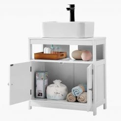 VASAGLE Waschbeckenunterschrank »BBC301W01« Badezimmerschrank, Aufbewahrungsschrank, 60 x 30 x 60 cm, weiß -Vasagleau Geschaft 27a135bb 3c8d 4859 8e5d 84ecb60d12ab