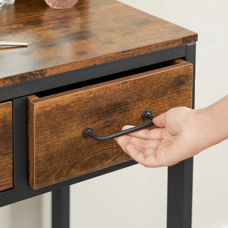 VASAGLE Schminktisch »RVT004B01«, Frisiertisch, Kosmetiktisch mit 3-teiligem Klappspiegel und Hocker, 3 Schubladen, Föhnhalter 8 VASAGLE Schminktisch »RVT004B01«, Frisiertisch, Kosmetiktisch mit 3-teiligem Klappspiegel und Hocker, 3 Schubladen, Föhnhalter – Bild 6