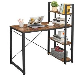 VASAGLE Schreibtisch »LWD48X«, Computertisch, 120 cm langer, Regalböden rechts oder links, Bürotisch, einfache Montage, stabil, Industrie-Design -Vasagleau Geschaft 2a486024 1c1e 4cd1 bbf6 5189a6ecf464
