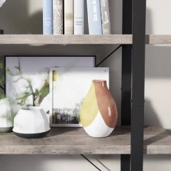 VASAGLE Bücherregal »LLS55BX LLS54BX LLS055B02«, stabiles Standregal, Wohnzimmerregal, vintage Greige-Schwarz -Vasagleau Geschaft 2a4d36bf acde 44e8 80ba b0a1b223d833