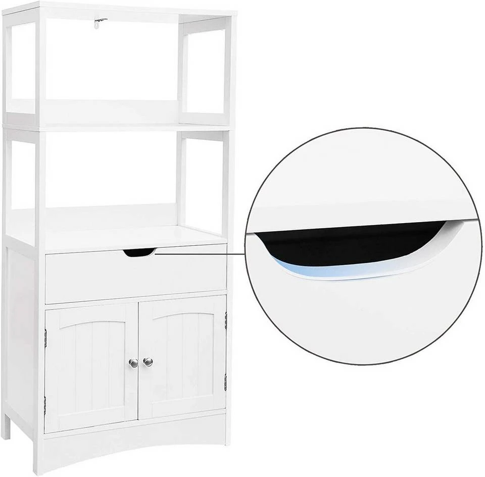 VASAGLE Badkommode »BBC64WT«, Badschrank, Badezimmerschrank, weiß 7 VASAGLE Badkommode »BBC64WT«, Badschrank, Badezimmerschrank, weiß – Bild 5