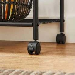 VASAGLE Servierwagen »KKS022B01«, Beistelltisch, Metallregal, Küchenhelfer, mit Rollen, 3 Ablagen, und 6 Haken, Vintage-Look -Vasagleau Geschaft 30044e2e 8675 4097 9c6e dc4c6816bb52