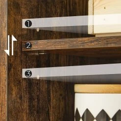 VASAGLE Anrichte »LBF003X01«, Beistellschrank, Küchenschrank mit Ablagen, Wohnzimmer, Esszimmer, Schlafzimmer, vintagebraun -Vasagleau Geschaft 3240ec80 6295 4bab 90f7 40562aca1164