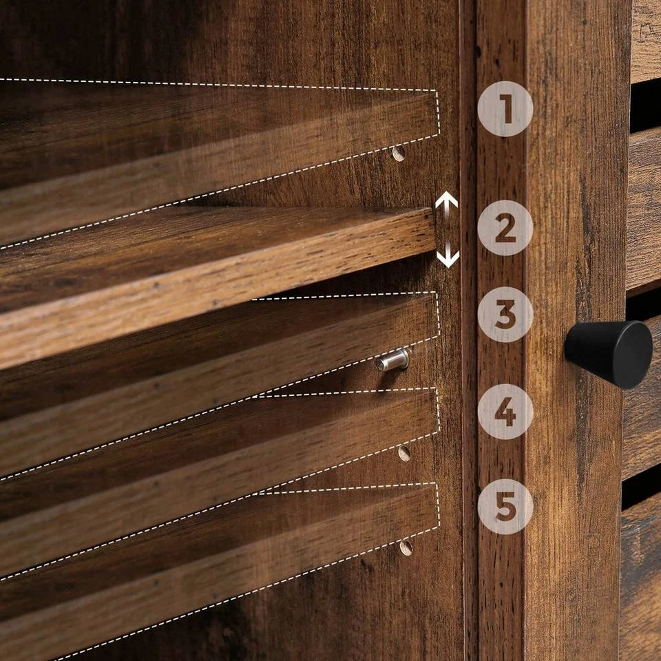 VASAGLE Sideboard »LSC79BX«, Beistellschrank, Küchenschrank, Breite 100 cm, vintage 8 VASAGLE Sideboard »LSC79BX«, Beistellschrank, Küchenschrank, Breite 100 cm, vintage – Bild 6