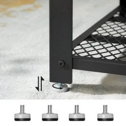 VASAGLE Couchtisch »LCT61«, Fernsehtisch mit großer Ablage, rautenförmiges Gitter, schwarzes Gestell, 106,2 x 60,2 x 45 cm Grau, Vintage 22 VASAGLE Couchtisch »LCT61«, Fernsehtisch mit großer Ablage, rautenförmiges Gitter, schwarzes Gestell, 106,2 x 60,2 x 45 cm Grau, Vintage -Vasagleau Geschaft 3602d605 0c3a 4779 8cb3 5a6eef3130af