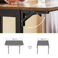 VASAGLE Esstisch »KDT077B01«, Küchentisch für 2-4 Personen, Klappbar, für kleine Räume, vintage -Vasagleau Geschaft 3827dfe3 389c 4322 bd68 ff0cab6dcf6e