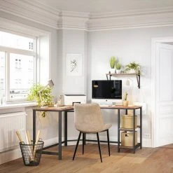 VASAGLE Schreibtisch »LWD72X LWD72MB«, L-förmiger Computertisch, Eckschreibtisch, greige Vintage -Vasagleau Geschaft 3a1121dd c849 457c 9965 a74e686c9d74