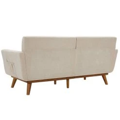 VASAGLE 3-Sitzer »LCS030«, Couch für Wohnzimmer, Beine aus Massivholz, Mid-Century Stil, 191 x 80,5 x 86 cm Beige, Grau -Vasagleau Geschaft 3b461eb4 bda8 4765 8ae5 0f0e44031419