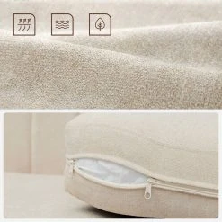 VASAGLE 3-Sitzer »LCS030«, Couch für Wohnzimmer, Beine aus Massivholz, Mid-Century Stil, 191 x 80,5 x 86 cm Beige, Grau -Vasagleau Geschaft 3b84cec7 53db 4613 89ce 35ca6b03e7ca