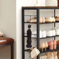 VASAGLE Schuhregal »LBS021B01«, Schuhschrank, für 14 Paar Schuhe, im Eingangsbereich, Industriestil, 100 x 30 x 90 cm -Vasagleau Geschaft 3bc3b2b9 e2cf 443b b10f a156a61a5a93