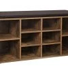VASAGLE Schuhbank »LHS10«, Schuhregal, Sitzbank, 10 Fächer, mit Polsterung, multifunktional, 104 x 30 x 48 cm Natur, Vintage, Weiß