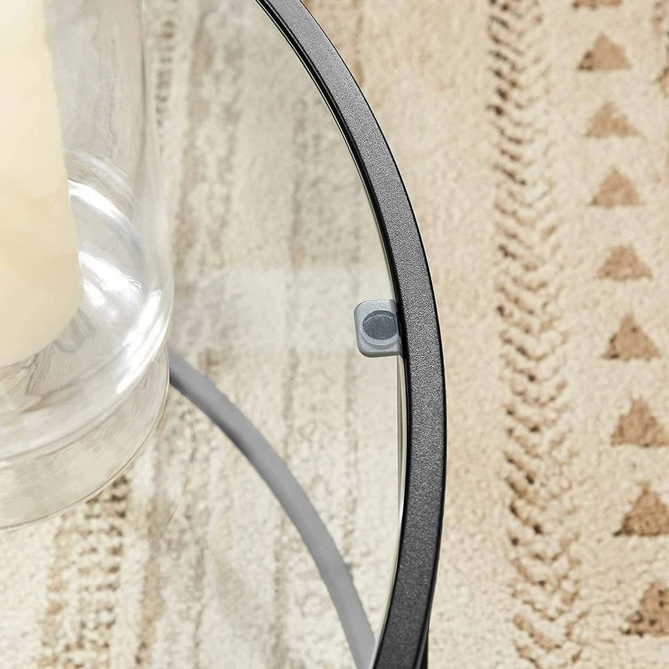 VASAGLE Couchtisch »LGT21G«, Beistelltisch, Glastisch, Sofatisch mit Metallgestell, Hartglas, Ø 84 cm, rund, stabil Gold, Schwarz 14 VASAGLE Couchtisch »LGT21G«, Beistelltisch, Glastisch, Sofatisch mit Metallgestell, Hartglas, Ø 84 cm, rund, stabil Gold, Schwarz – Bild 12