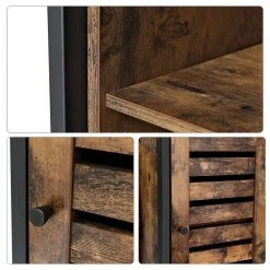 VASAGLE Sideboard »LSC74BX LSC74GD«, Küchenschrank mit 3 offenen Ablagen, Stahlgestell, vintage Braun -Vasagleau Geschaft 3f0f3f17 ea9a 4524 91f4 a77cab37440d