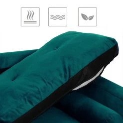 VASAGLE 3-Sitzer »LCS001«, Bezug aus Samt, Metallbeine, Klassisch bis modern, einfacher Aufbau, 183 x 78 x 88 cm Blau, Grau, Petrolfarben, Rosa -Vasagleau Geschaft 401dedd5 be60 436f 8fa1 15ff4b936d6d