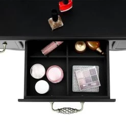 VASAGLE Schminktisch »RDT60WT RDT60BK«, Frisiertisch, Kosmetiktisch mit 3-teiliger Klappspiegel,mit Hocker Schwarz, Wei&szlig; -Vasagleau Geschaft 41b78867 fadb 44ef 979b 50b51ea57e9b