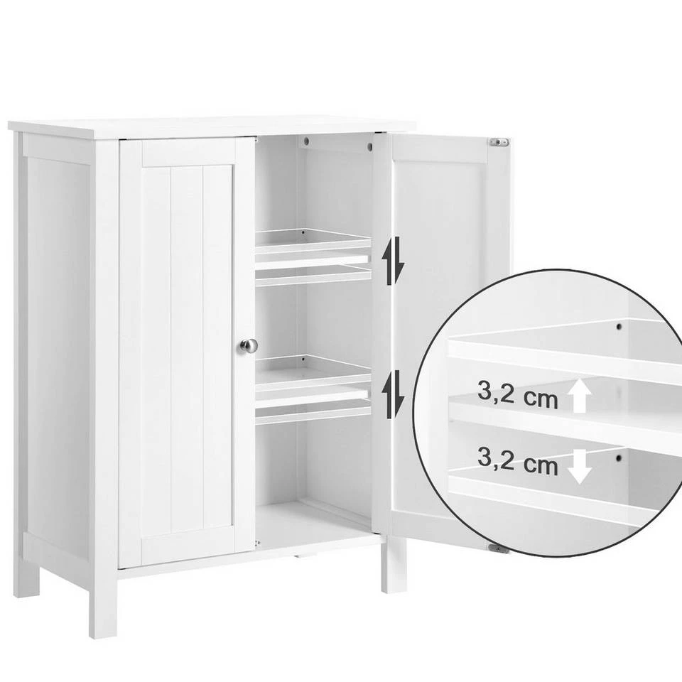 VASAGLE Badkommode »BCB60W«, Badezimmerschrank, 60 x 80 x 30 cm, weiß 9 VASAGLE Badkommode »BCB60W«, Badezimmerschrank, 60 x 80 x 30 cm, weiß – Bild 7