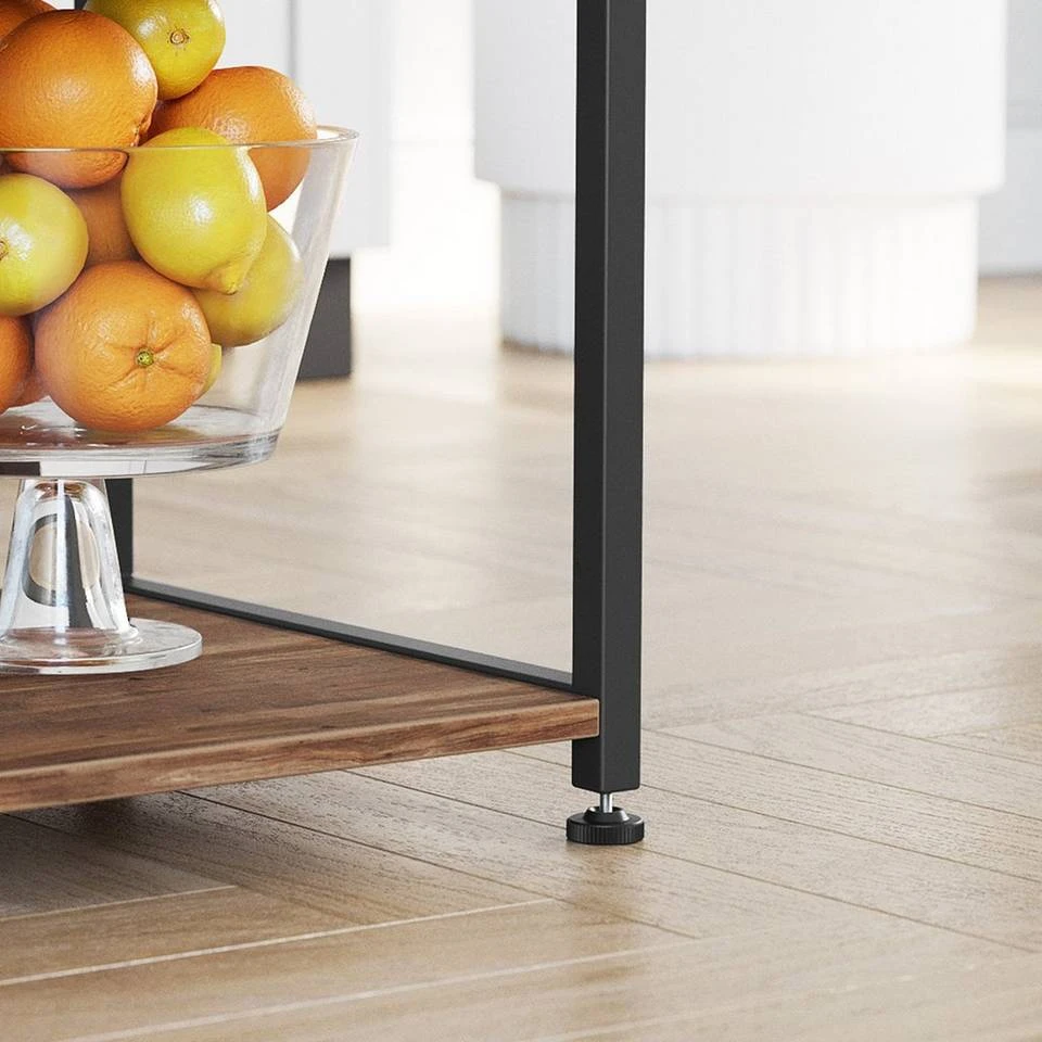 VASAGLE Standregal »KKS035/35«, Küchenregal mit Metallkorb, 6 S-Haken und Regalablagen, 90 x 40 x 132 cm, Industrie-Design Haselnussbraun-schwarz, Greige-schwarz, Vintage 8 VASAGLE Standregal »KKS035/35«, Küchenregal mit Metallkorb, 6 S-Haken und Regalablagen, 90 x 40 x 132 cm, Industrie-Design Haselnussbraun-schwarz, Greige-schwarz, Vintage – Bild 6