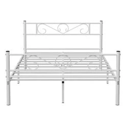 VASAGLE Metallbett »RMB061 RMB063«, Einzelbett, Doppelbett, mit Lattenrost und Bettgestell, für kleine Räume, Gästebett Schwarz, Weiß -Vasagleau Geschaft 43f1baac f768 4db4 99c5 916af1a49ef3