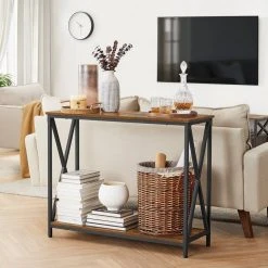 VASAGLE Konsolentisch »LNT088B01 LNT100B01«, Beistelltisch, Flurtisch, Sofatisch, 100 x 35 x 80 cm, für Wohnzimmer, Flur, vintagebraun-schwarz 28 VASAGLE Konsolentisch »LNT088B01 LNT100B01«, Beistelltisch, Flurtisch, Sofatisch, 100 x 35 x 80 cm, für Wohnzimmer, Flur, vintagebraun-schwarz -Vasagleau Geschaft 44deb1fe d5c6 406d 9b4e 233fb3858fb2